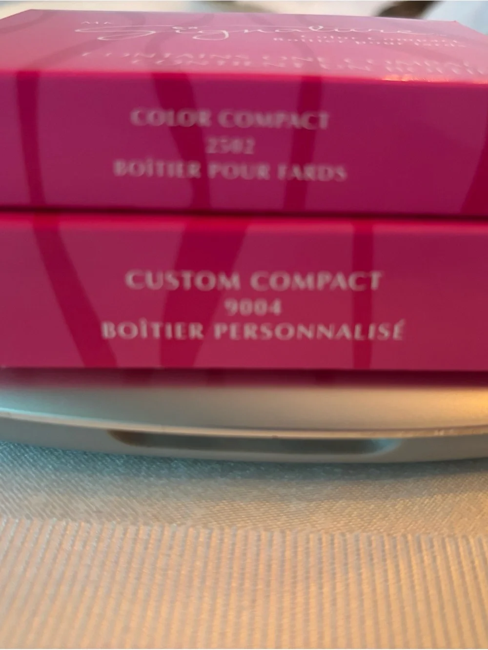 MK Signature Silver Compact Makeup Cases NIB #9004 & #2502 plus 1 (lot of 3)